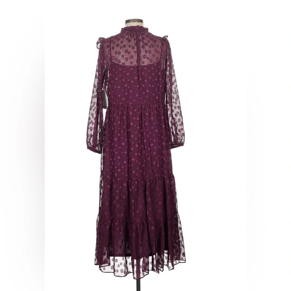 Julia Jordan Burgundy Textured Dress - Picture 2 of 5